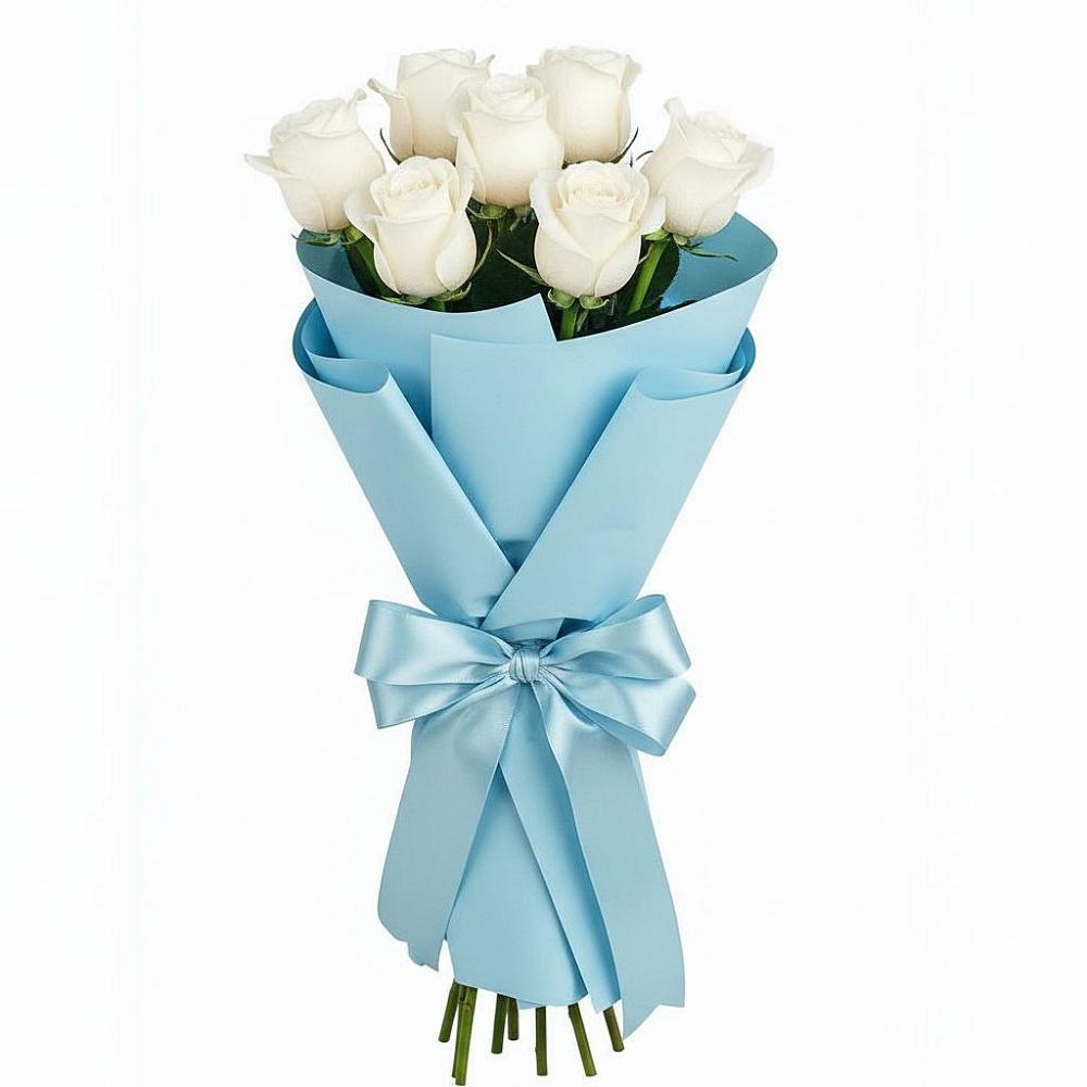 7 Белых роз Проуд в Нинах Букет 7 белых роз Проуд в Нинах