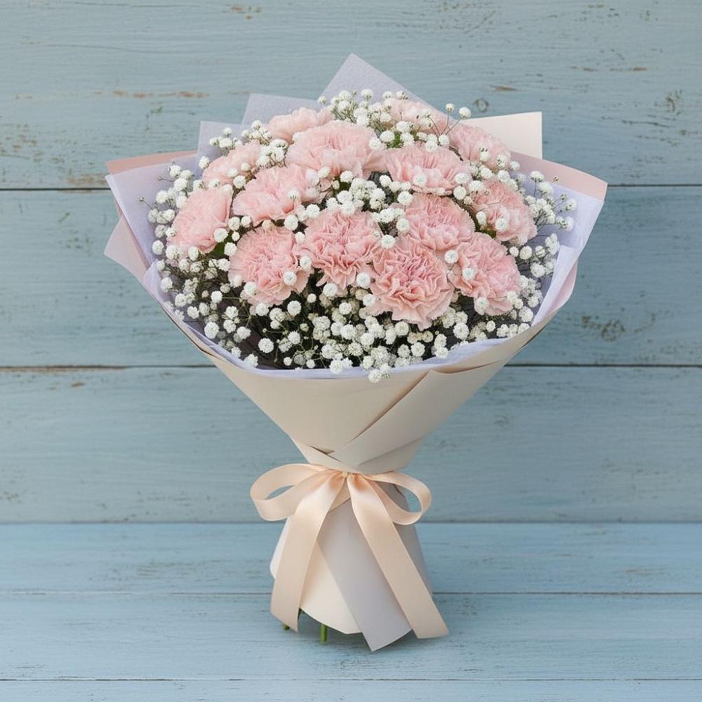 Букет Нежность рассвета в Нинах Букет цветов из: Гвоздики в Нинах