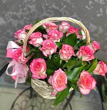 Цветочная композиция из Розы в корзине #REPLACE_PRED# Нинах