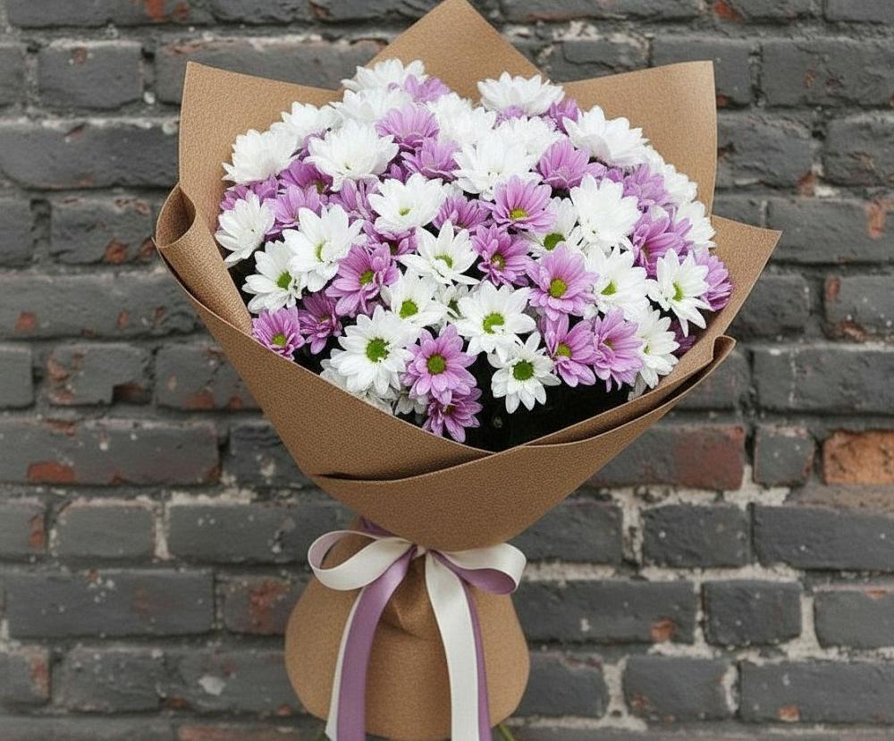 Букет грани совершенства в Нинах Букет цветов из: Хризантемы в Нинах