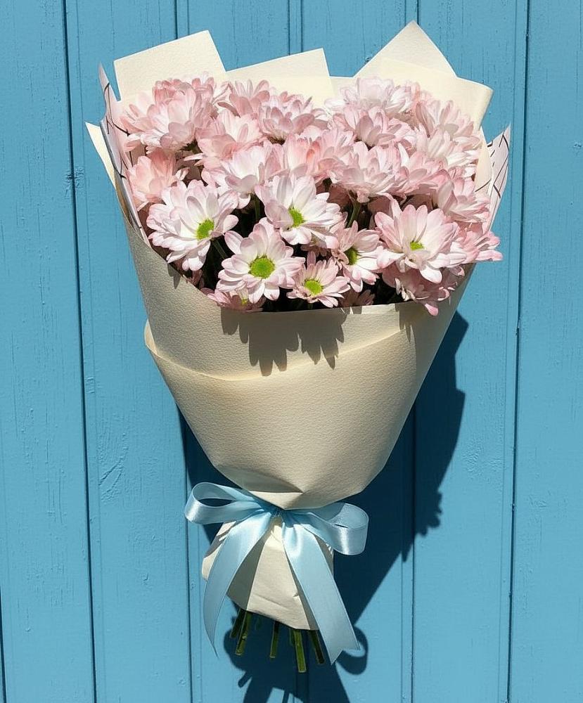 Букет Розовые хризантемы в Нинах Букет цветов из: Хризантемы в Нинах